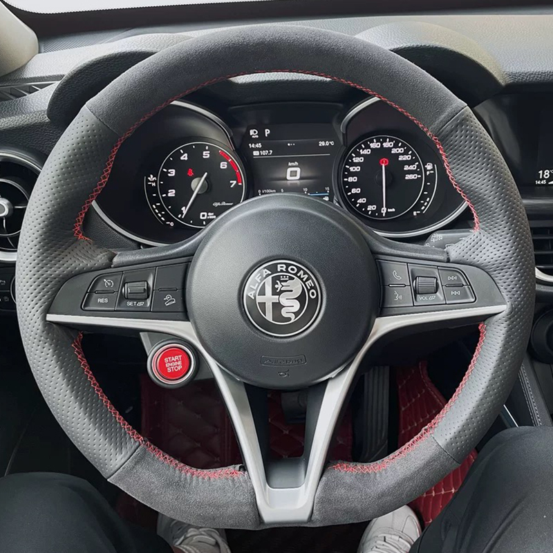 Для Alfa Romeo Giulia Stelvio  – обзор и цена Car Steering Wheel Cover Anti Slip Breathable