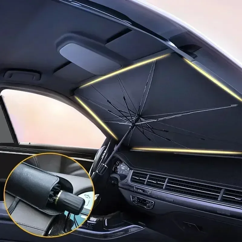 Складной автомобильный солнцез – обзор и цена Car Sunshade Windshield Umbrella Foldable