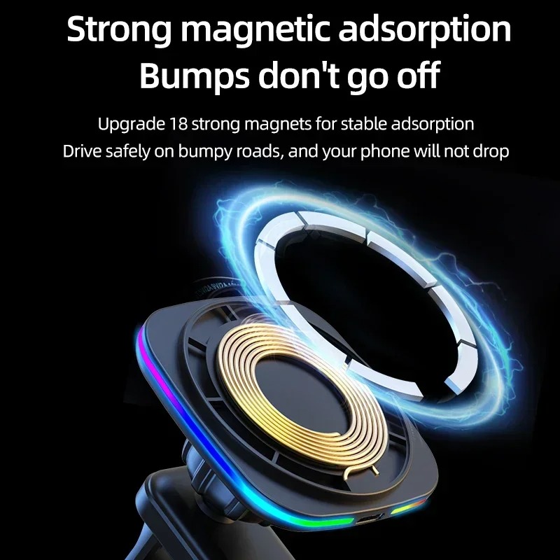 Беспроводное магнитное автомоб – обзор и цена Wireless Car Charger Mount Fast Charging
